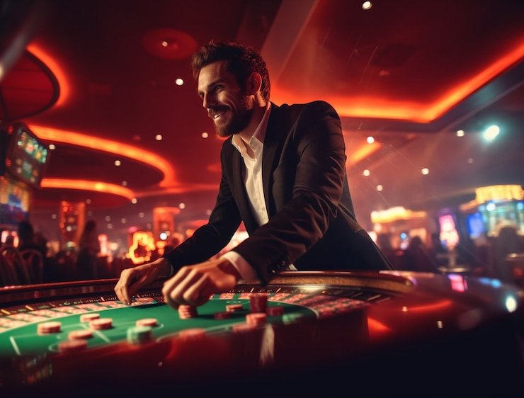 Studio permainan Live Game Shows dengan dealer profesional dan kamera HD